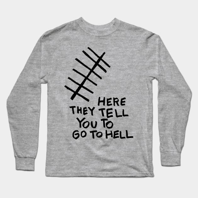 Hobo Sign Long Sleeve T-Shirt by kthorjensen